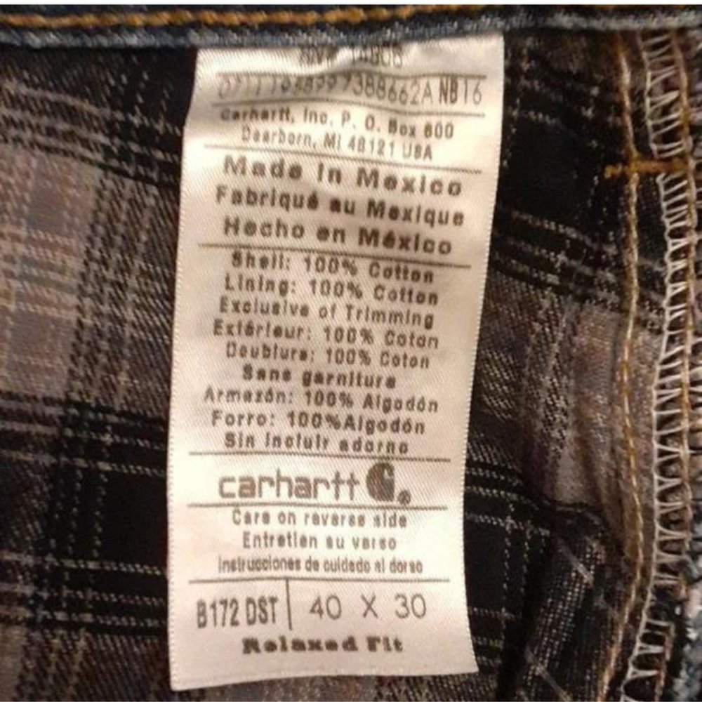 Carhartt Flannel Lined - Relaxed Fit Jeans 40X30 - Picture 8 of 10